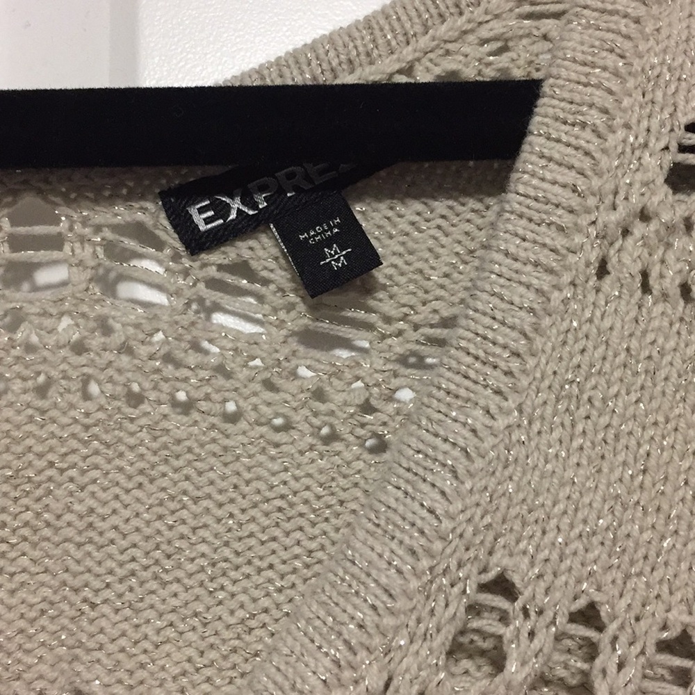 Express size M crochet cropped sweater - Picture 3 of 4
